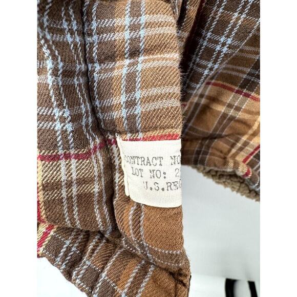 Timberland Shacket Men's Large Multicolor Plaid Cotton Sherpa Lined Button Front - Picture 4 of 7